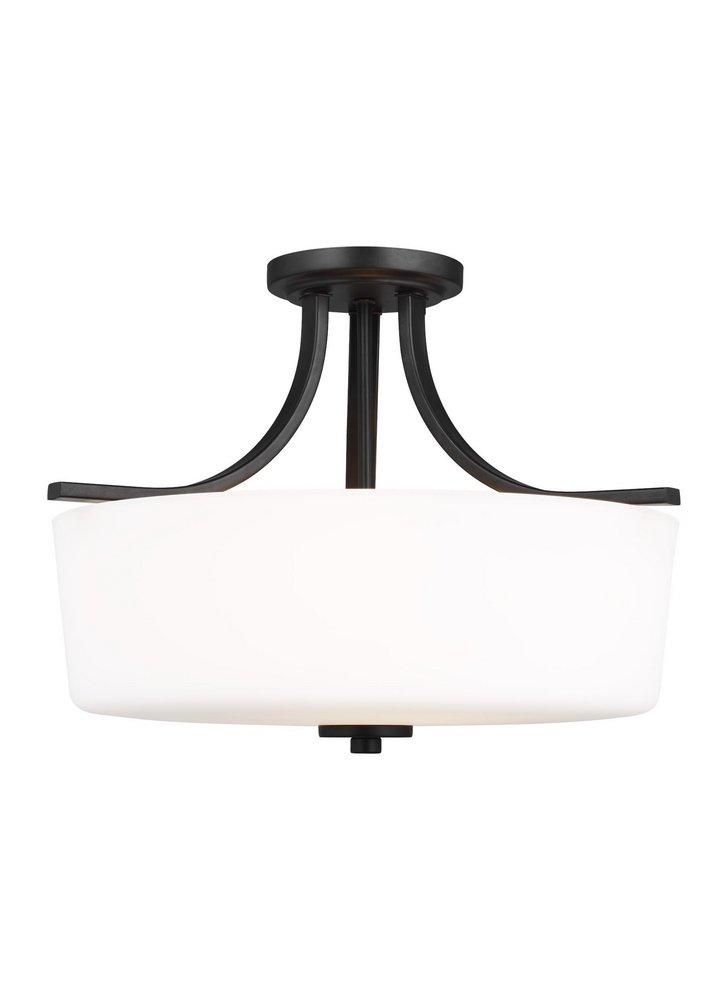 THREE LIGHT SEMI-FLUSH MOUNT 