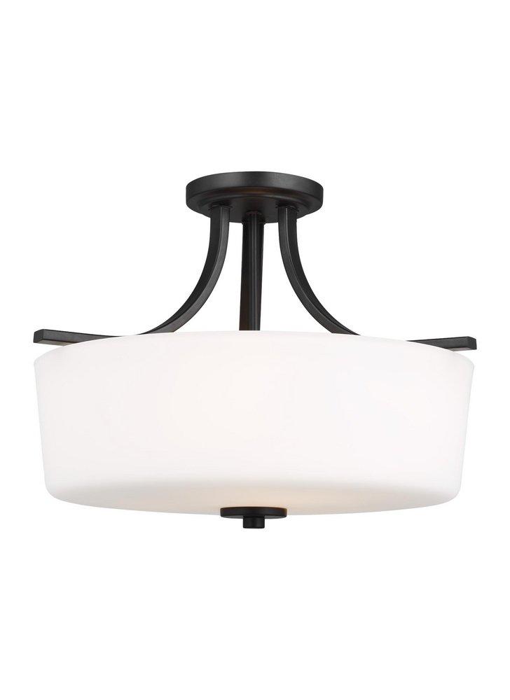 THREE LIGHT SEMI-FLUSH MOUNT 