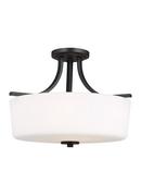 THREE LIGHT SEMI-FLUSH MOUNT 