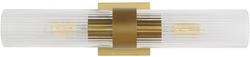 60W 2-Light 20 in. Wall Sconce in Burnished Brass