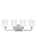 Visual Comfort & Co. Generation Lighting Chrome 100W 4-Light Medium E-26 Vanity Fixture 