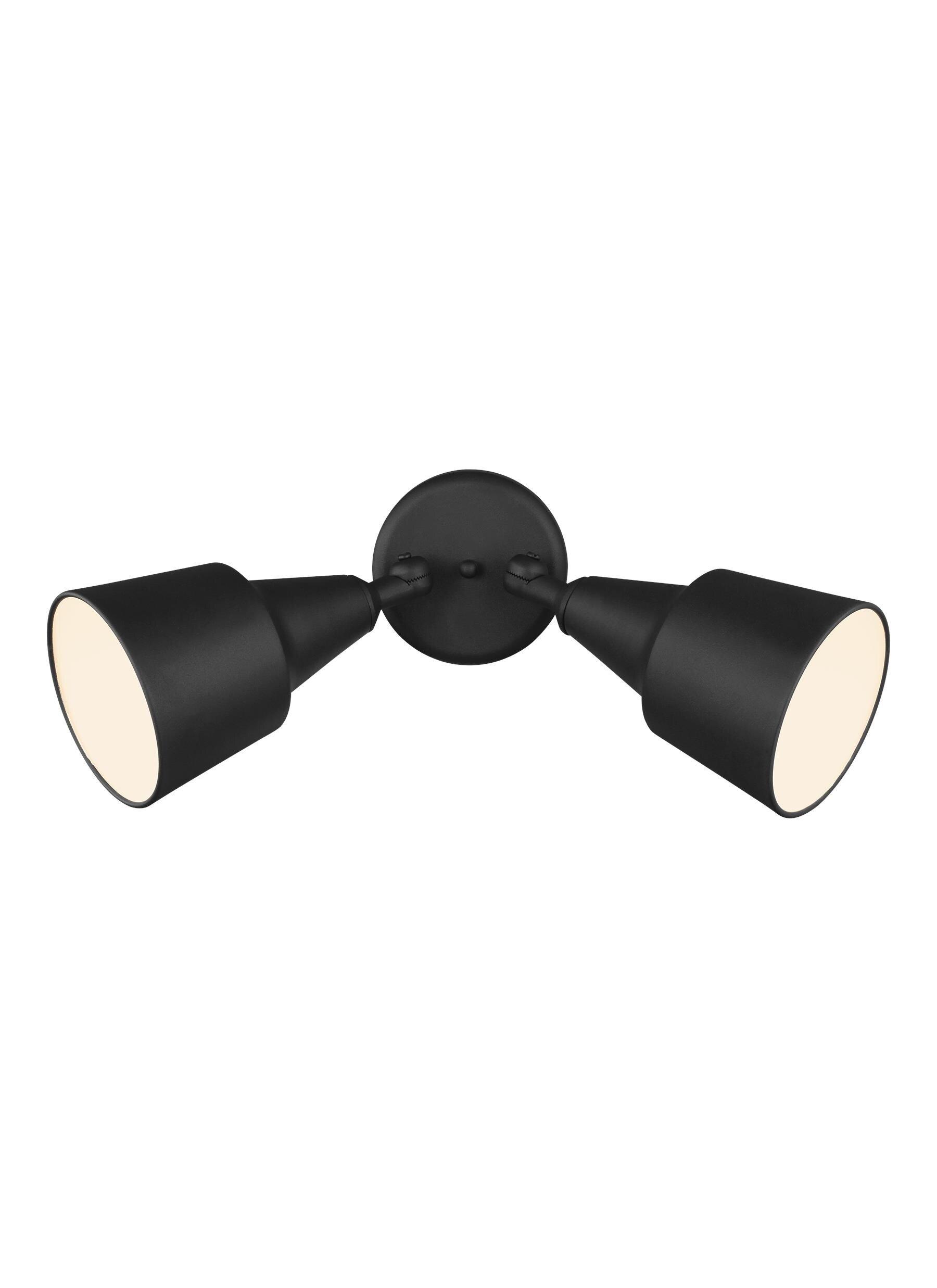 Visual Comfort & Co. Generation Lighting Black 120 W 2 Light Flood Light 