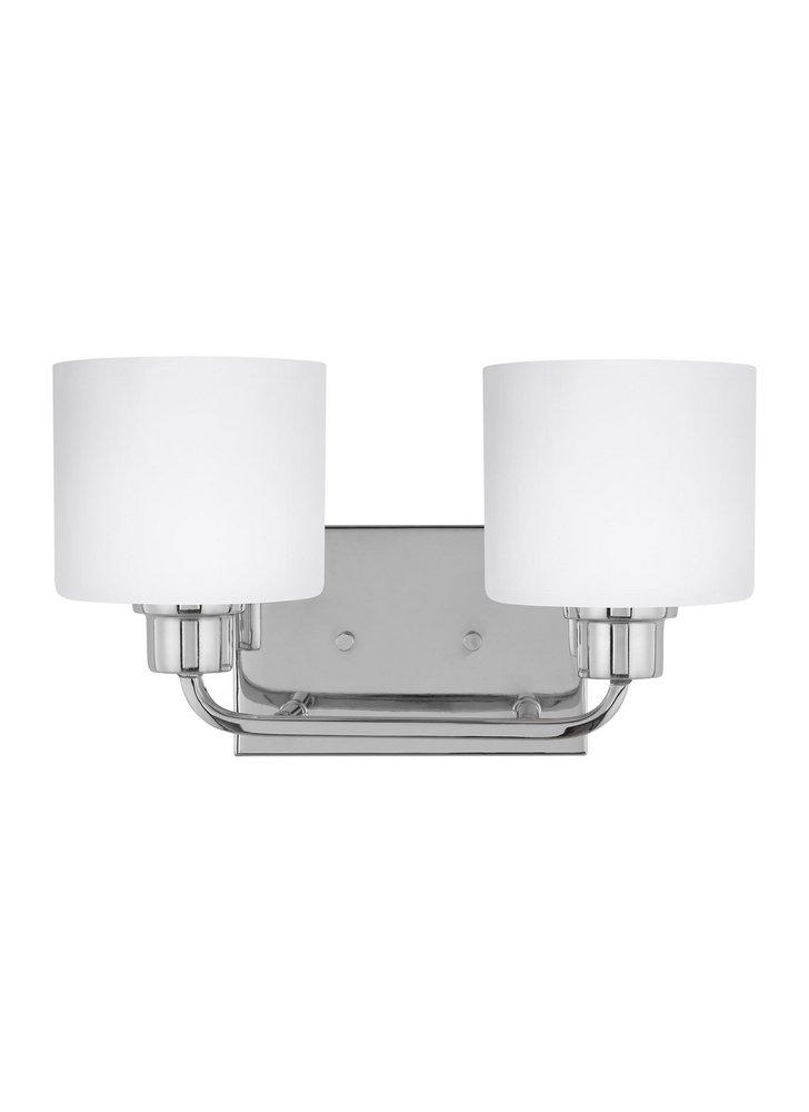 Visual Comfort & Co. Generation Lighting Chrome 100W 2-Light Medium E-26 Vanity Fixture 