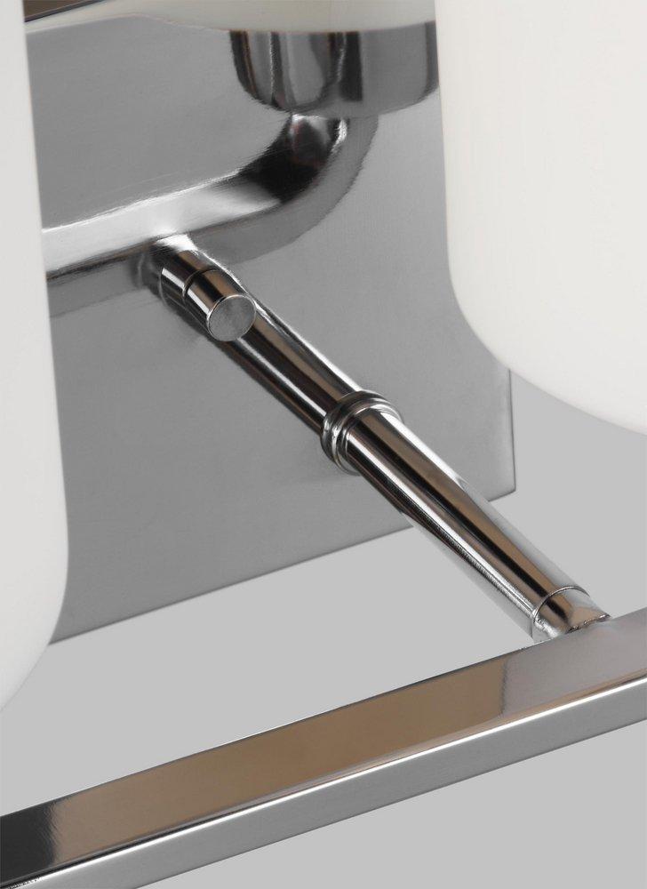 Visual Comfort & Co. Generation Lighting Chrome 100W 2-Light Medium E-26 Vanity Fixture 