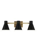 Visual Comfort & Co. Generation Lighting Satin Brass 60W 3-Light Medium E-26 Vanity Fixture 