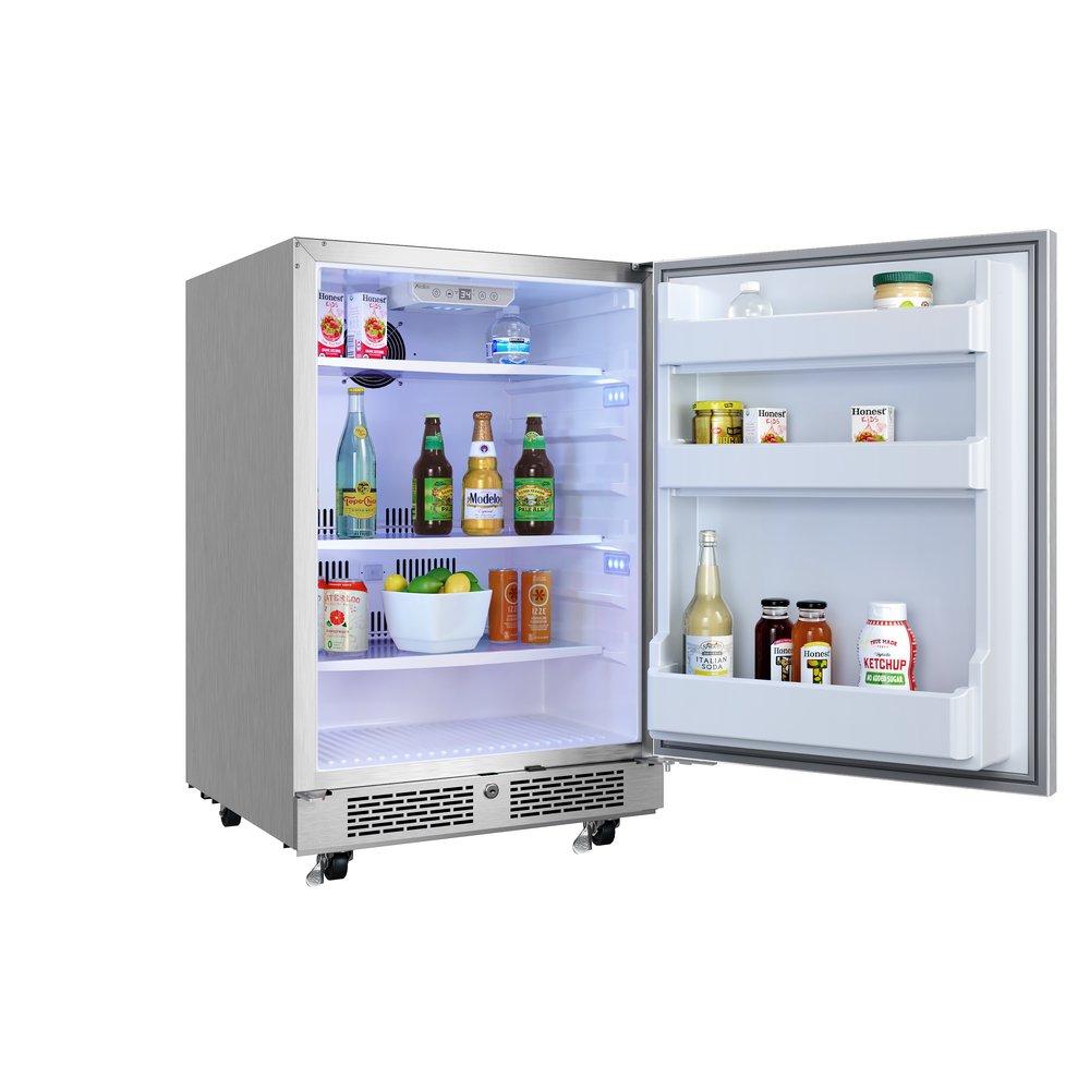 Avallon Stainless Steel 5.5 cf Built-in Outdoor Refrigerator 