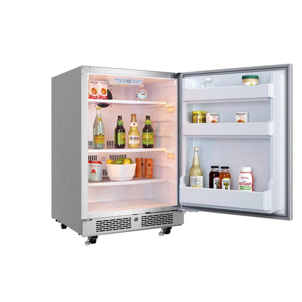 Avallon Stainless Steel 5.5 cf Built-in Outdoor Refrigerator 