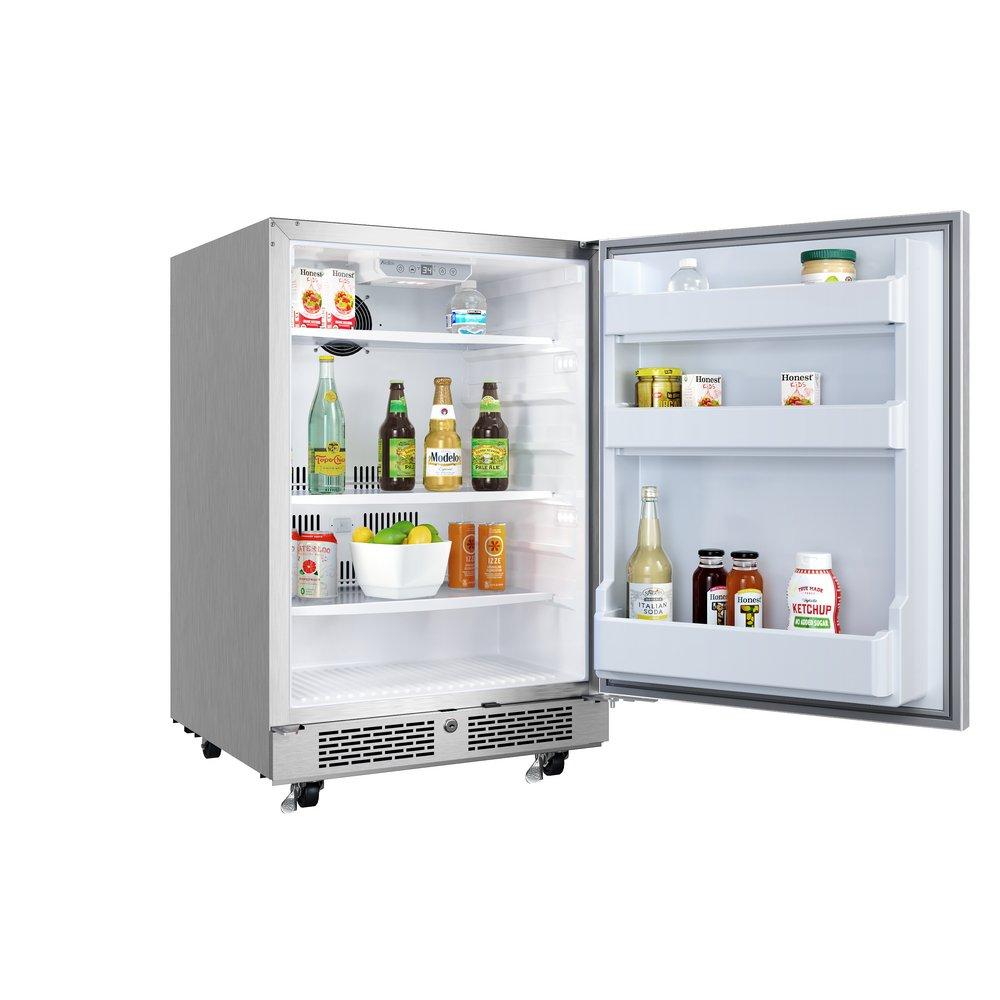 Avallon Stainless Steel 5.5 cf Built-in Outdoor Refrigerator 