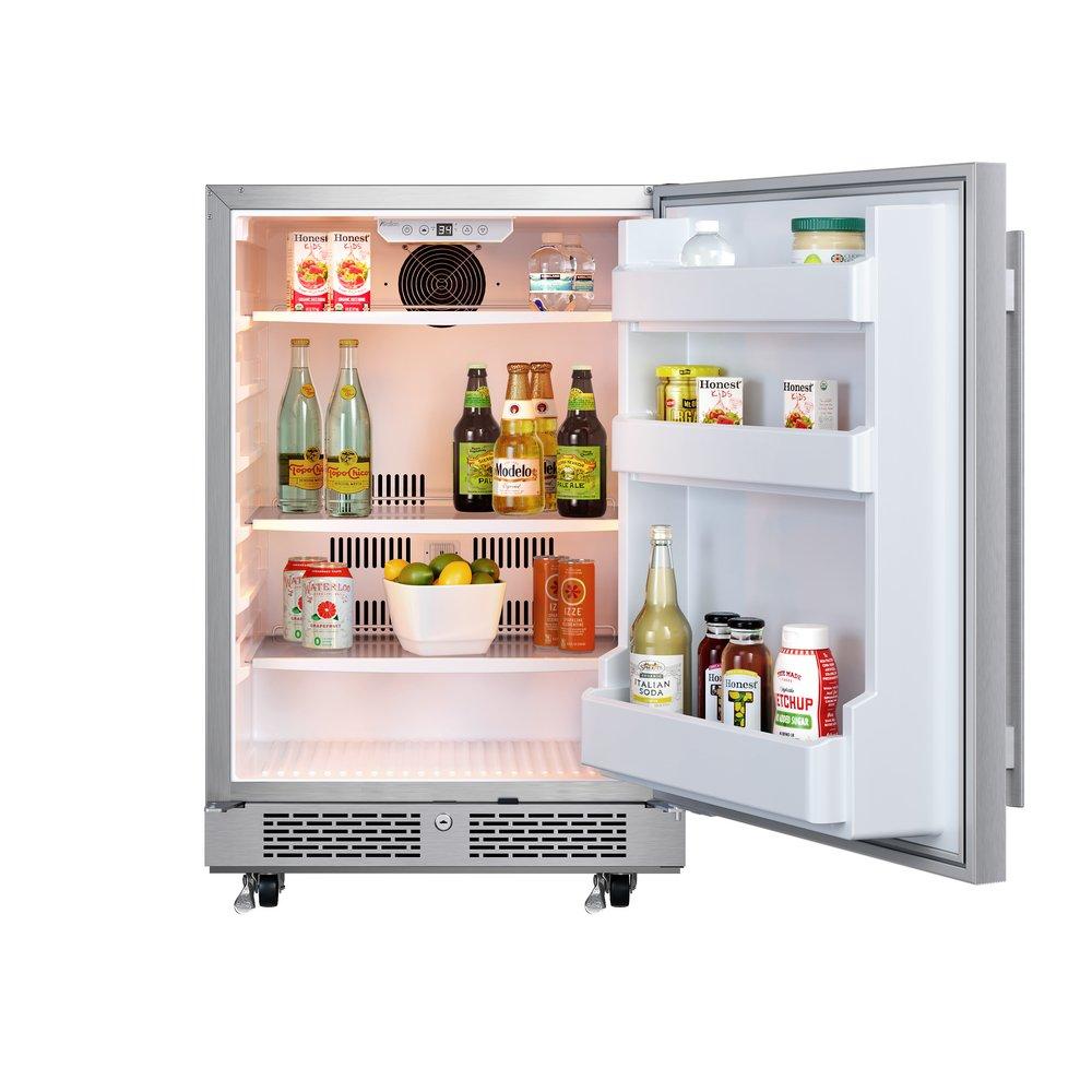 Avallon Stainless Steel 5.5 cf Built-in Outdoor Refrigerator 