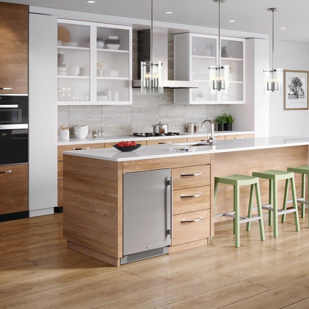 Avallon Stainless Steel 5.5 cu. ft. Built-in and Freestanding Refrigerator 