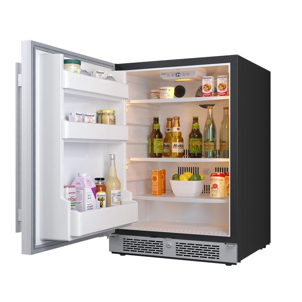 Avallon Stainless Steel 5.5 cu. ft. Built-in and Freestanding Refrigerator 