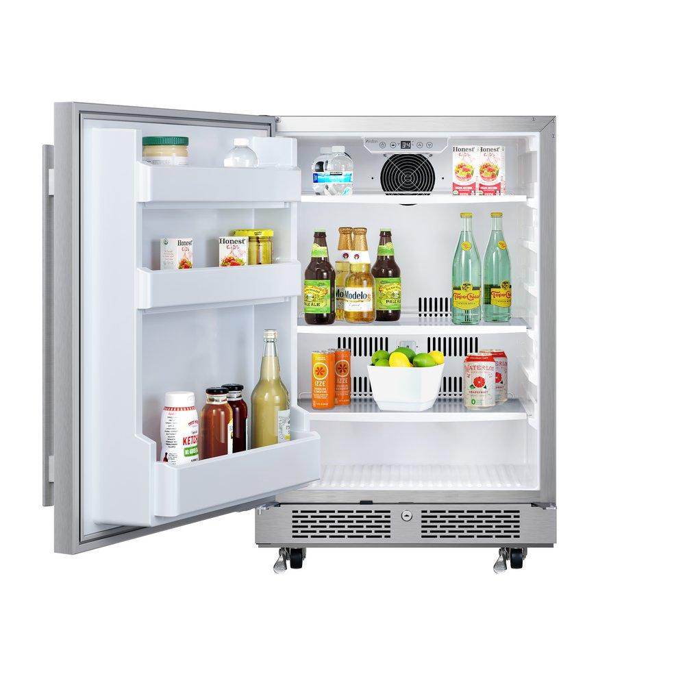 Avallon Stainless Steel 5.5 cf Built-in Outdoor Refrigerator 