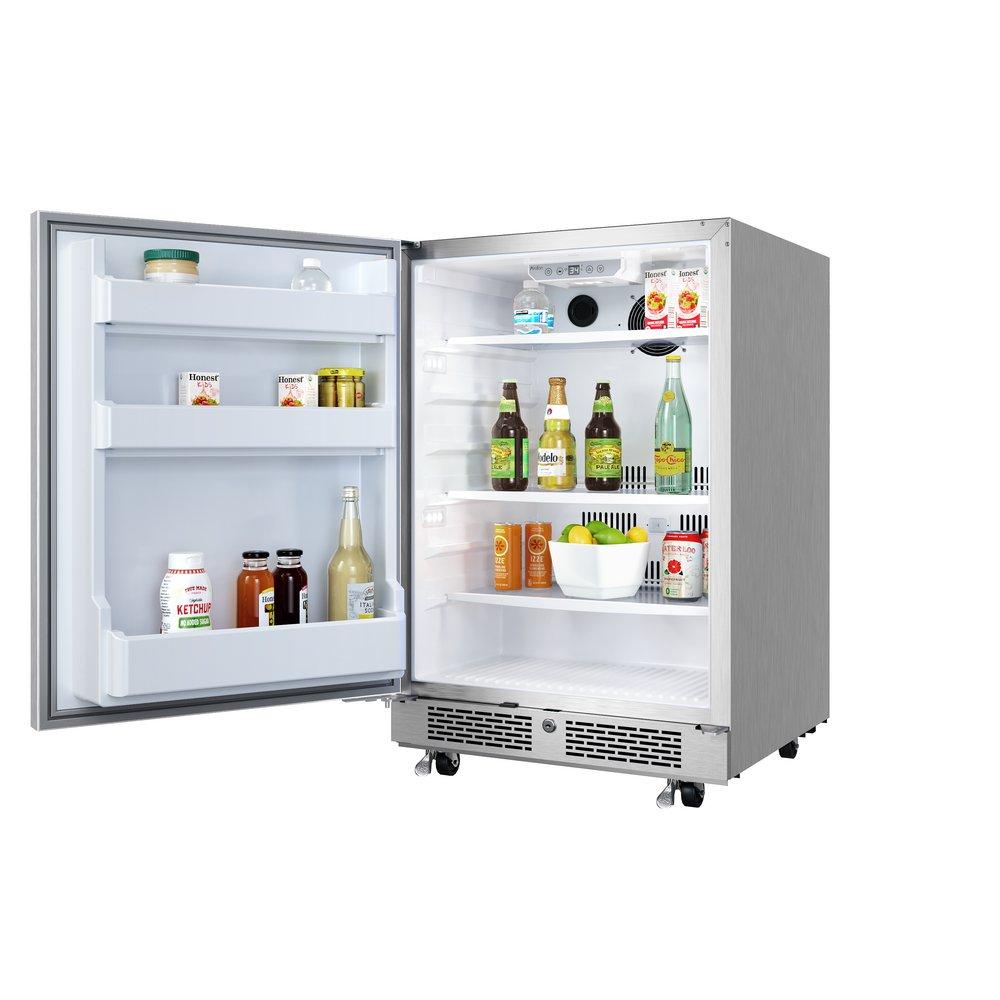 Avallon Stainless Steel 5.5 cf Built-in Outdoor Refrigerator 