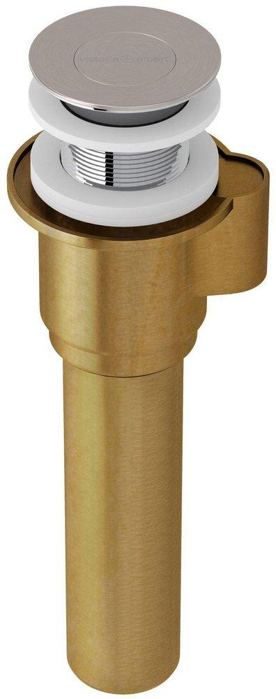 KIT 40 INTELLI DRAIN. CIRCA 15 3/4  MAXIMUM DEPTH SUITABLE FOR VICTORIA & ALBERT BATHTUBS WITHOUT A PREDRILLED OVERFLOW. NB. NOT SUITABLE FOR BARCELONA 2 BARCELONA 3 CABRITS OR PESCADERO. IN BRUSHED N 