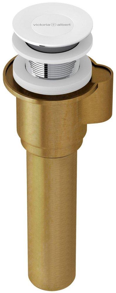 KIT 40 INTELLI DRAIN. CIRCA 15 3/4  MAXIMUM DEPTH SUITABLE FOR VICTORIA & ALBERT BATHTUBS WITHOUT A PREDRILLED OVERFLOW. NB. NOT SUITABLE FOR BARCELONA 2 BARCELONA 3 CABRITS OR PESCADERO. IN WHITE MET 