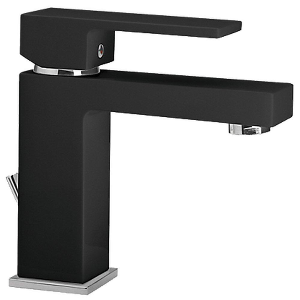 Fortis Brushed Black Single Handle Monoblock Bathroom Sink Faucet 