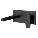 Fortis Brushed Black Single Handle Wall Mount Bathroom Sink Faucet Lever Handle 