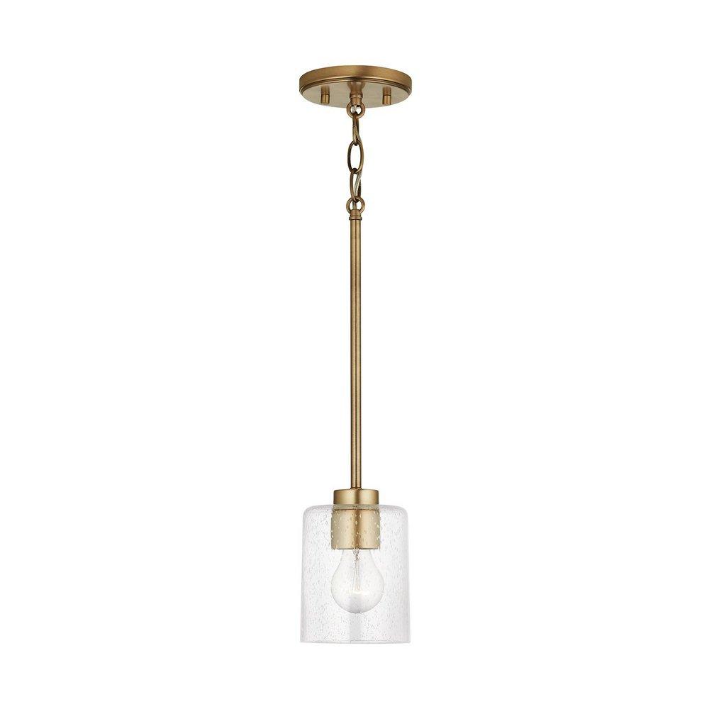 HomePlace by Capital Lighting Aged Brass 100W 1-Light Medium E-26 Incandescent Pendant 