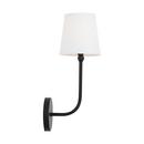 Capital Lighting Matte Black 60W 1-Light Candelabra Incandescent Lighting Wall Sconce 