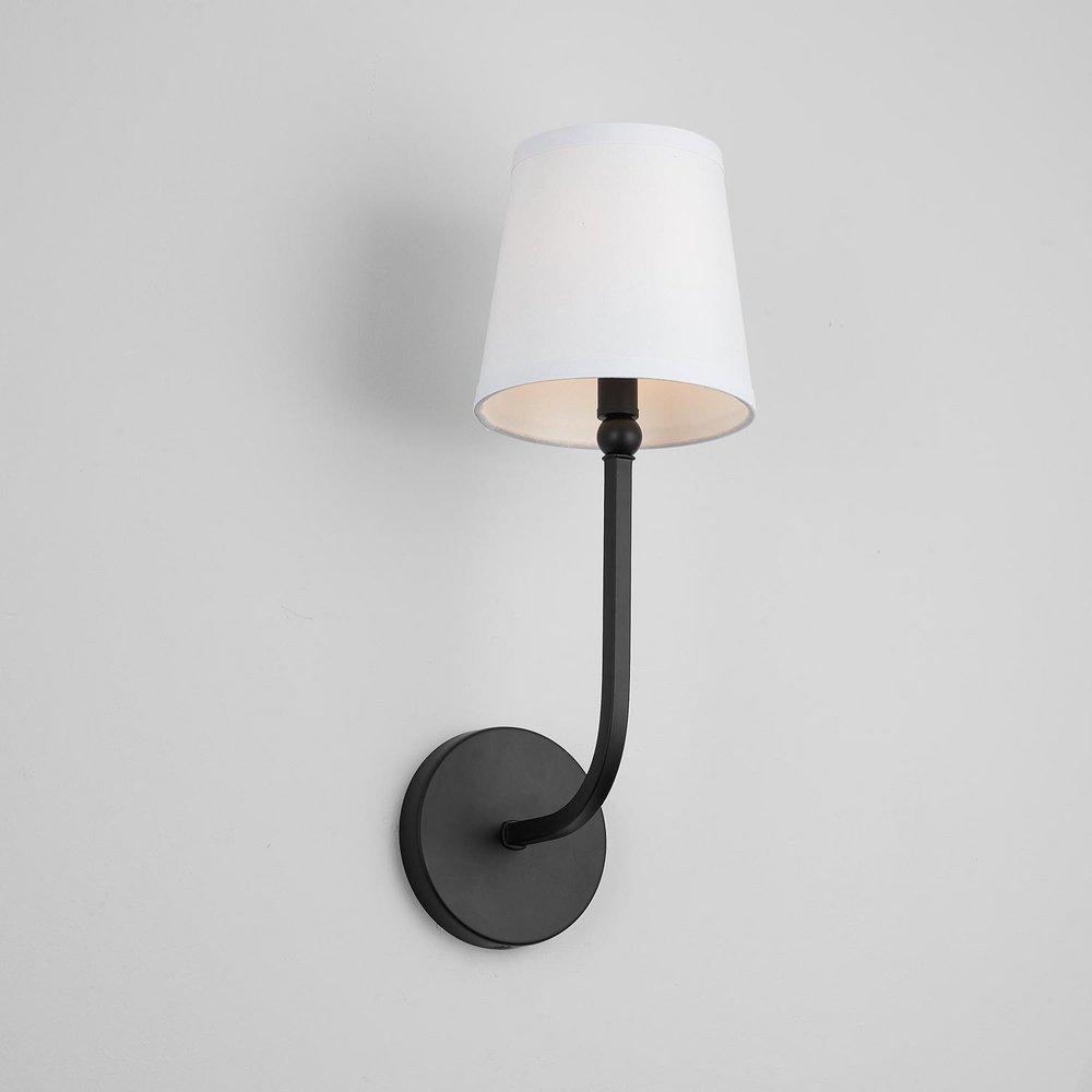 Capital Lighting Matte Black 60W 1-Light Candelabra Incandescent Lighting Wall Sconce 