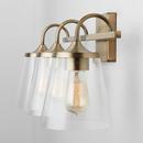 Capital Lighting Aged Brass 100W 3-Light Medium Vanity Fixture 