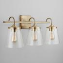 Capital Lighting Aged Brass 100W 3-Light Medium Vanity Fixture 