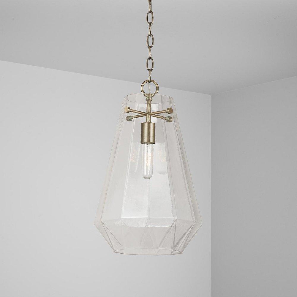 Capital Lighting Aged Brass 100W 1-Light Medium E-26 Pendant 