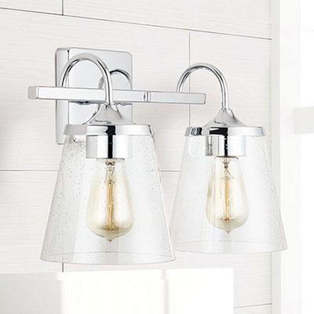 Capital Lighting Chrome 100W 2-Light Medium E-26 Vanity Fixture 
