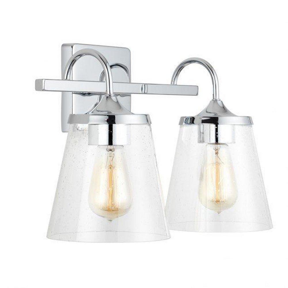 Capital Lighting Chrome 100W 2-Light Medium E-26 Vanity Fixture 