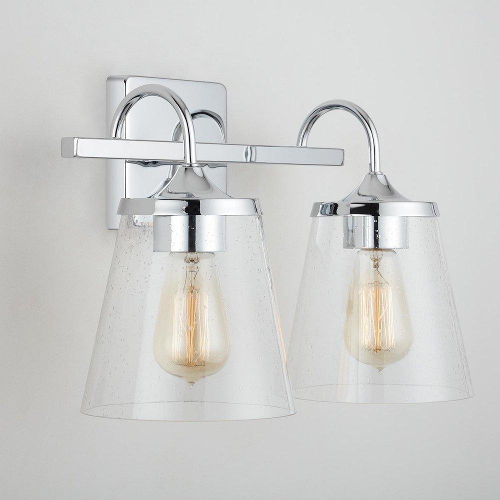 Capital Lighting Chrome 100W 2-Light Medium E-26 Vanity Fixture 