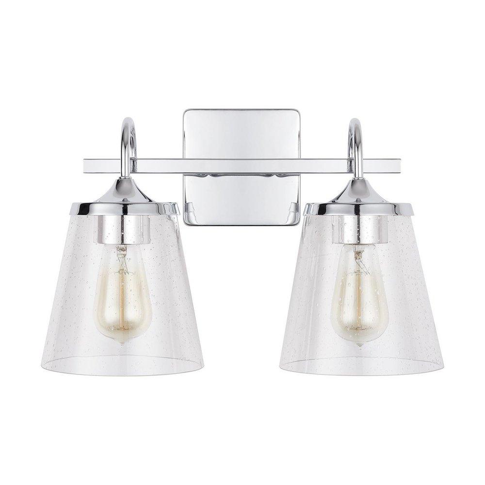 Capital Lighting Chrome 100W 2-Light Medium E-26 Vanity Fixture 