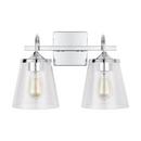 Capital Lighting Chrome 100W 2-Light Medium E-26 Vanity Fixture 