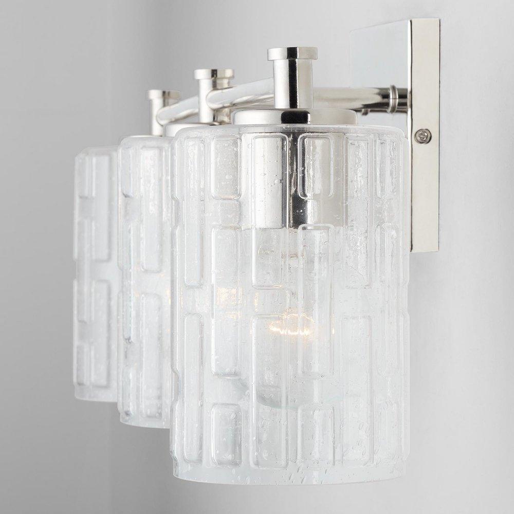 Capital Lighting Polished Nickel 100W 3-Light Medium E-26 Vanity Fixture 