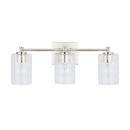 Capital Lighting Polished Nickel 100W 3-Light Medium E-26 Vanity Fixture 