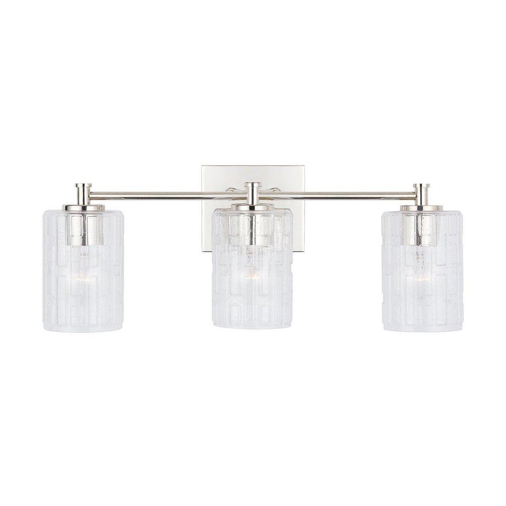 Capital Lighting Polished Nickel 100W 3-Light Medium E-26 Vanity Fixture 