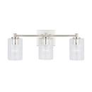 Capital Lighting Polished Nickel 100W 3-Light Medium E-26 Vanity Fixture 