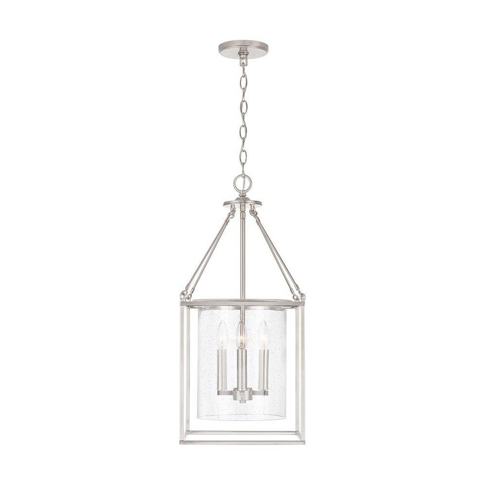 Capital Lighting Brushed Nickel 60W 4-Light Candelabra E-12 Incandescent Pendant 