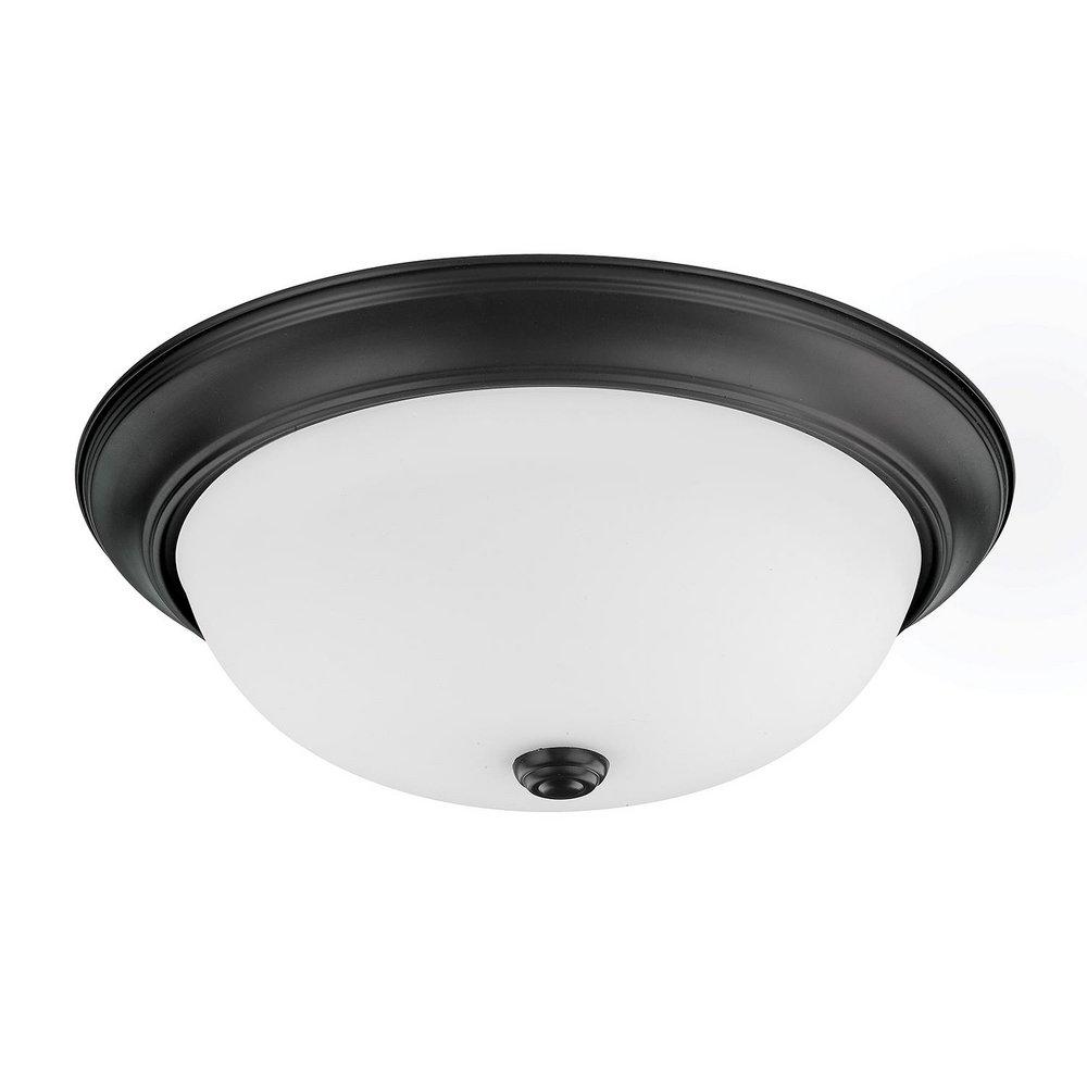 HomePlace by Capital Lighting Matte Black 60W 3-Light Medium E-26 Incandescent Flush Mount Ceiling Fixture 