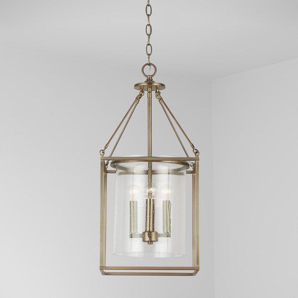 Capital Lighting Aged Brass 60W 4-Light Candelabra E-12 Incandescent Pendant 