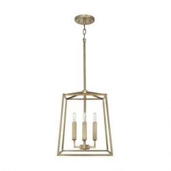 60W 4-Light Candelabra E-12 Foyer Lighting in Aged Brass