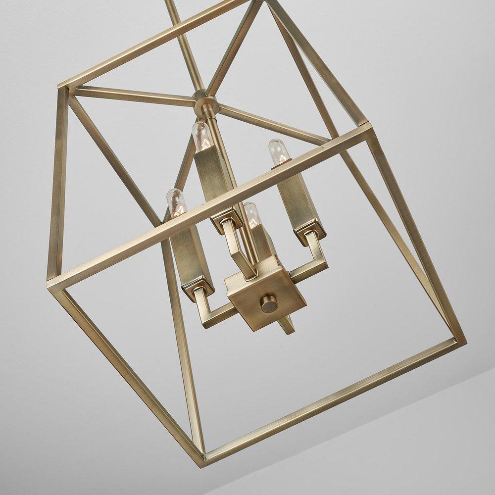 Capital Lighting Aged Brass 60W 4-Light Candelabra E-12 Foyer Lighting 