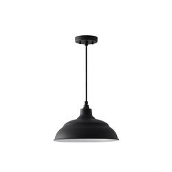 100W 1-Light Medium E-26 Incandescent Outdoor Pendant in Black