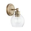 100W 1-Light Medium Incandescent Wall Sconce in Aged Brass