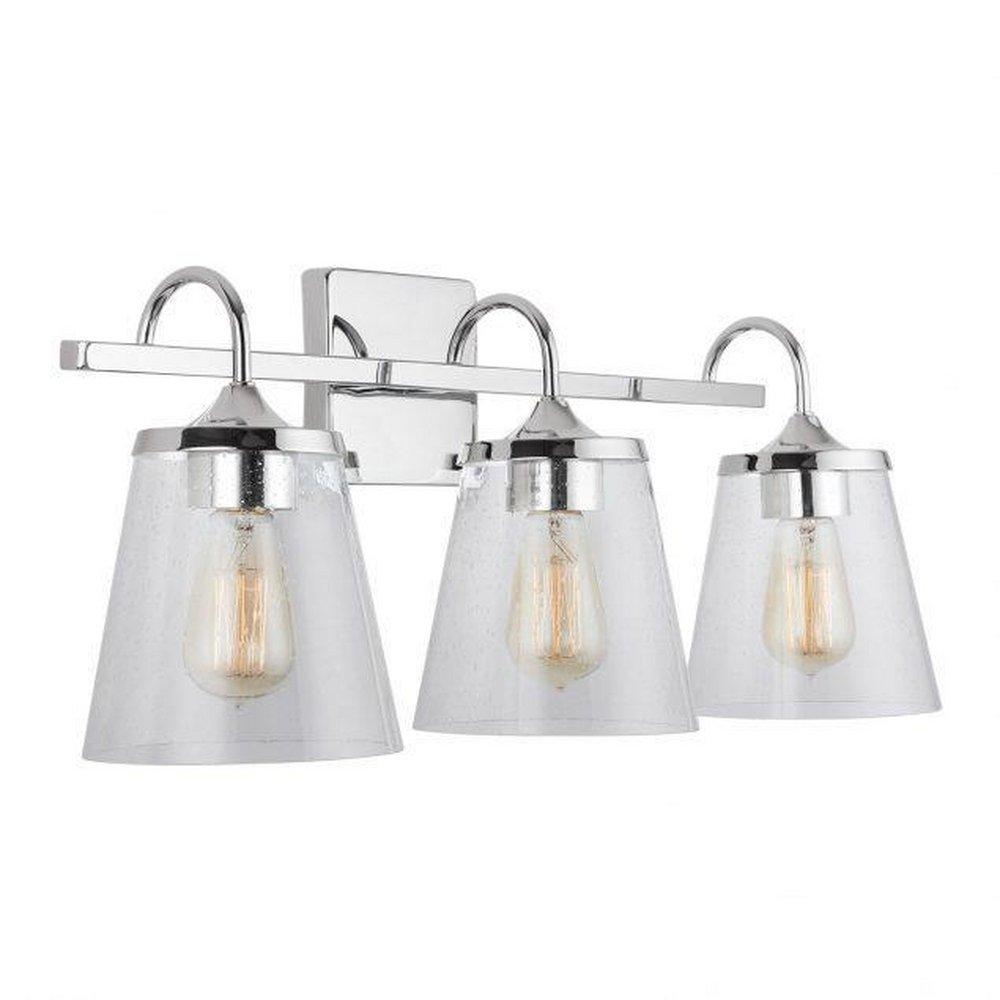 Capital Lighting Chrome 100W 3-Light Medium E-26 Vanity Fixture 