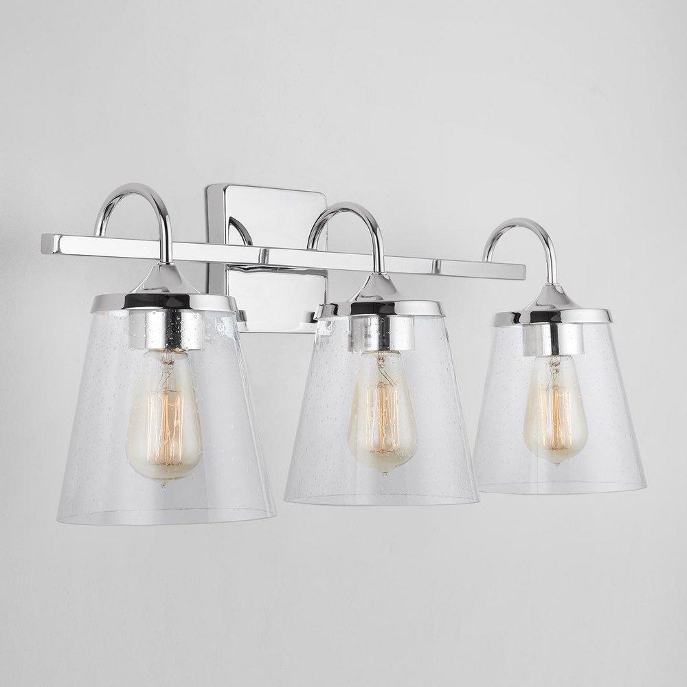 Capital Lighting Chrome 100W 3-Light Medium E-26 Vanity Fixture 