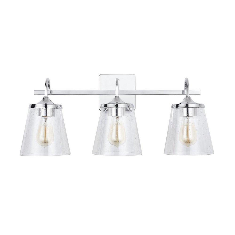 Capital Lighting Chrome 100W 3-Light Medium E-26 Vanity Fixture 