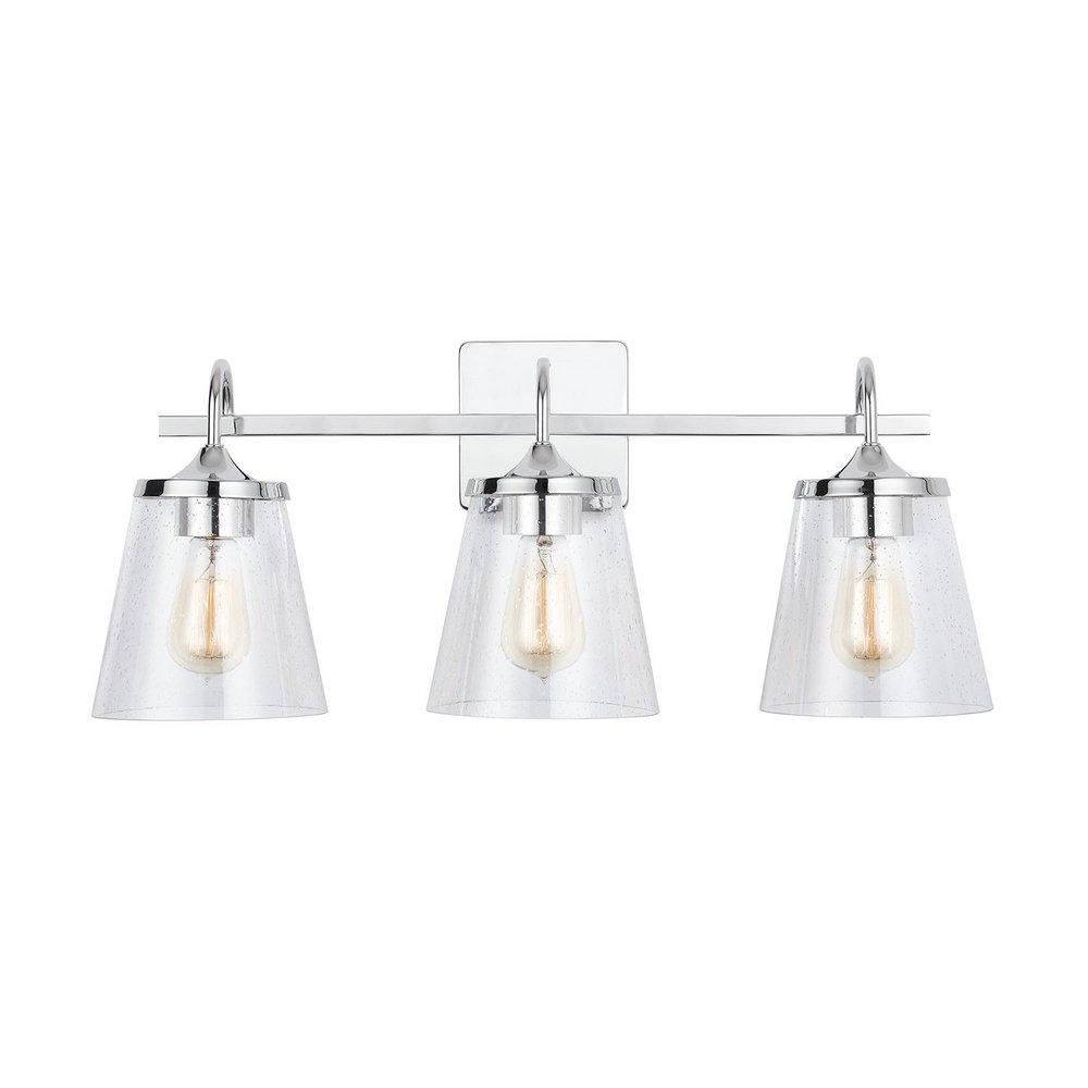 Capital Lighting Chrome 100W 3-Light Medium E-26 Vanity Fixture 