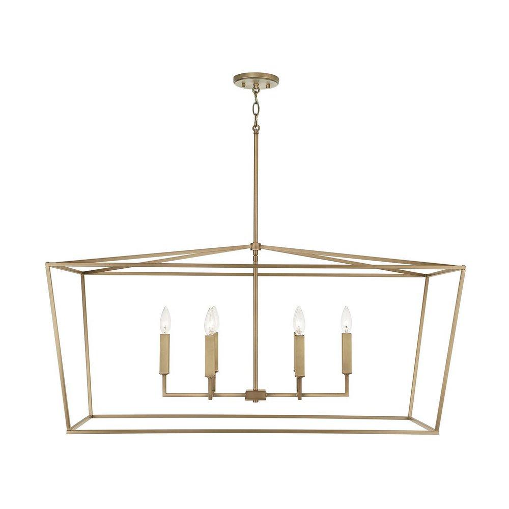 Capital Lighting Aged Brass 60W 6-Light Candelabra E-12 Pendant 