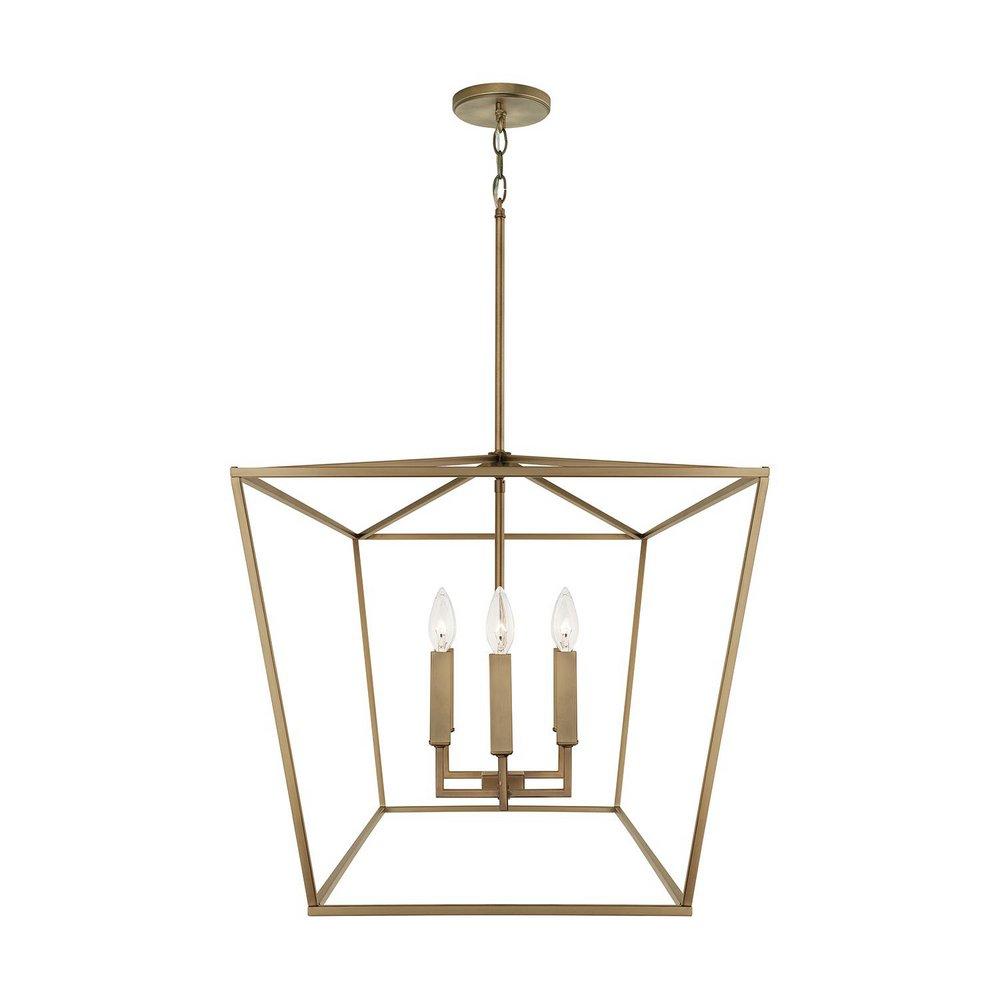 Capital Lighting Aged Brass 60W 6-Light Candelabra E-12 Pendant 