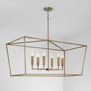 Capital Lighting Aged Brass 60W 6-Light Candelabra E-12 Pendant 